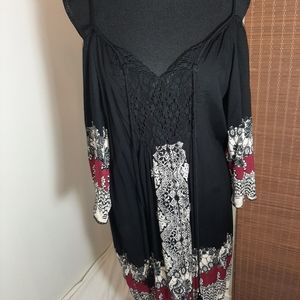 Cold shoulder  boho chi dress